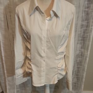 Classic White Button-Up Women's Top